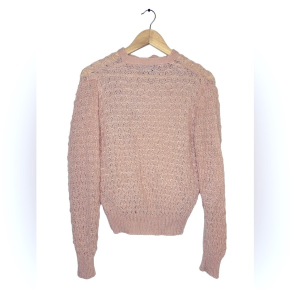 **Sales Amazing vintage handmade sweater. Pink with flowers and mini pearls.​​ - Picture 3 of 6